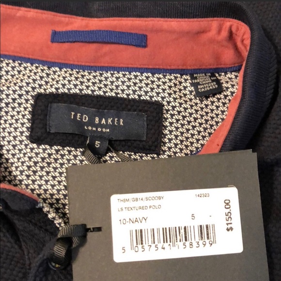 ❗️FINAL❗️ 🆕 Ted Baker London Scooby Textured Polo XL - Picture 3 of 4